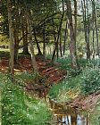 Peder Mork Monsted Famous Paintings - Landscape With Deer